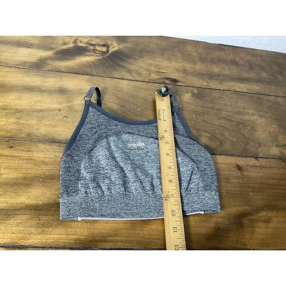 Gymshark Grey Flex Strappy Sports Bra Crop Top Size XS Workout - Picture 6 of 6